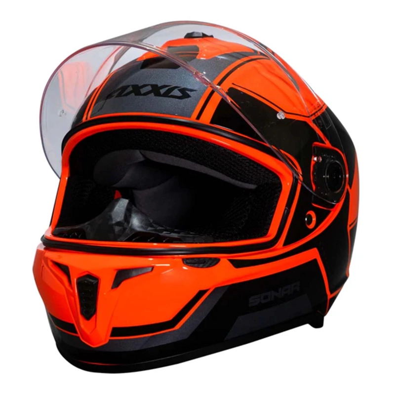 CASCO PARA MOTO AXXIS FF112C DRAKEN S SONAR C5 ROJO FLUOR BRILLO - 4