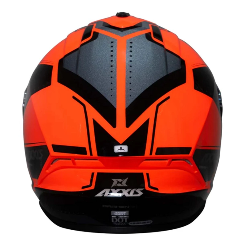 CASCO PARA MOTO AXXIS FF112C DRAKEN S SONAR C5 ROJO FLUOR BRILLO - 5