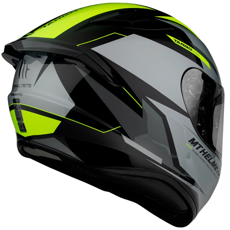 CASCO DE MOTO MT FF106 TARGO PRO SOUND A3 AMARILLO FLUOR BRILLO - 3