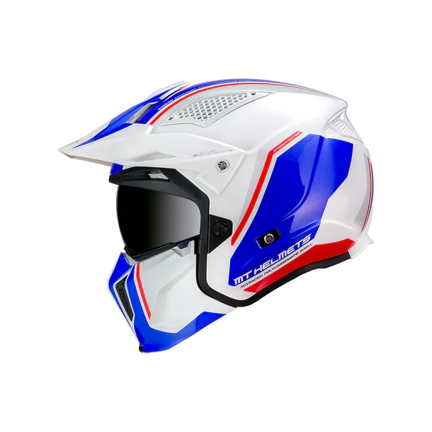 CASCO PARA MOTO MT TR902X STREETFIGHTER SV TWIN B7 AZUL/PERLA BRILLO - 2