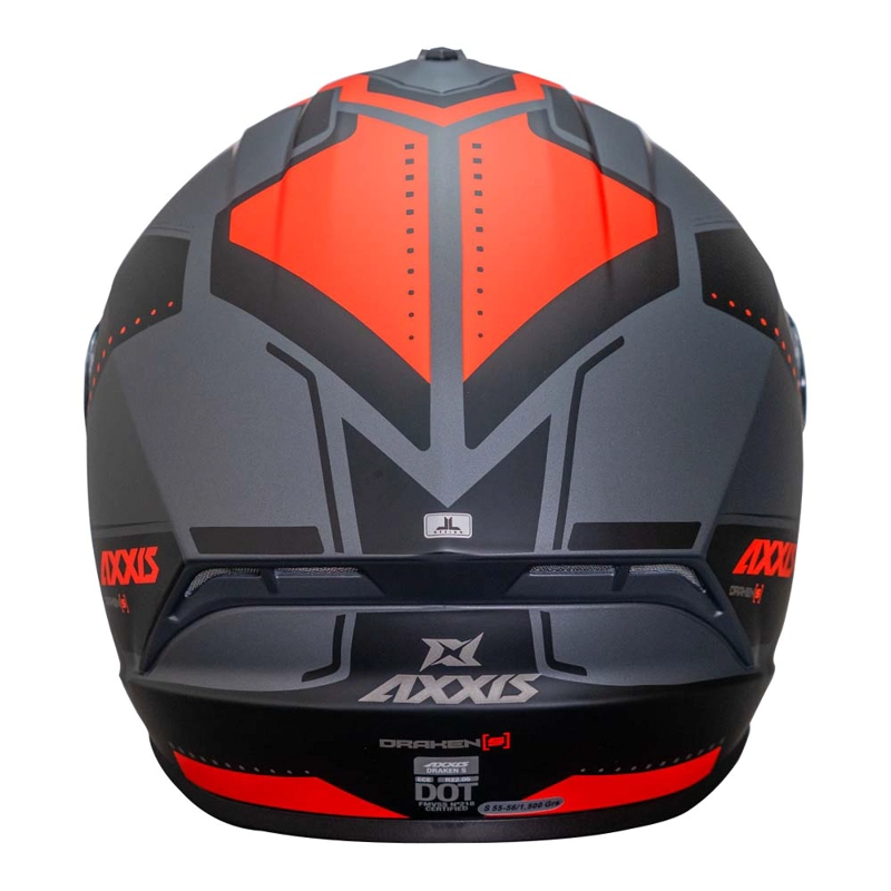 CASCO PARA MOTO AXXIS FF112C DRAKEN S SONAR B5 ROJO FLUOR MATE - 5