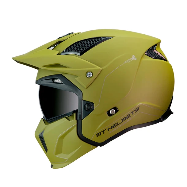 CASCO PARA MOTO MT STREETFIGHTER SV SOLID A6 VERDE MATE - 2