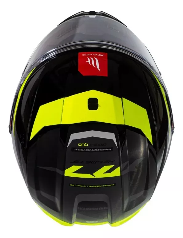 CASCO MT FF114 HUMMER QUO B13 AMARILLO FLUOR BRILLO - 5