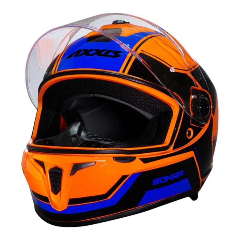 CASCO PARA MOTO AXXIS FF112C DRAKEN S SONAR C4 NARANJA BRILLO - 4