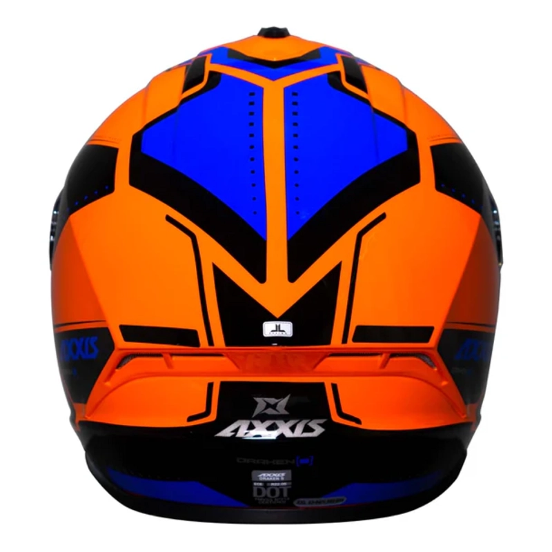 CASCO PARA MOTO AXXIS FF112C DRAKEN S SONAR C4 NARANJA BRILLO - 5