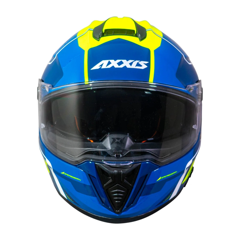 CASCO PARA MOTO AXXIS FF122 SV HAWK SPEAR C13 AMARILLO FLUOR BRILLO - 2