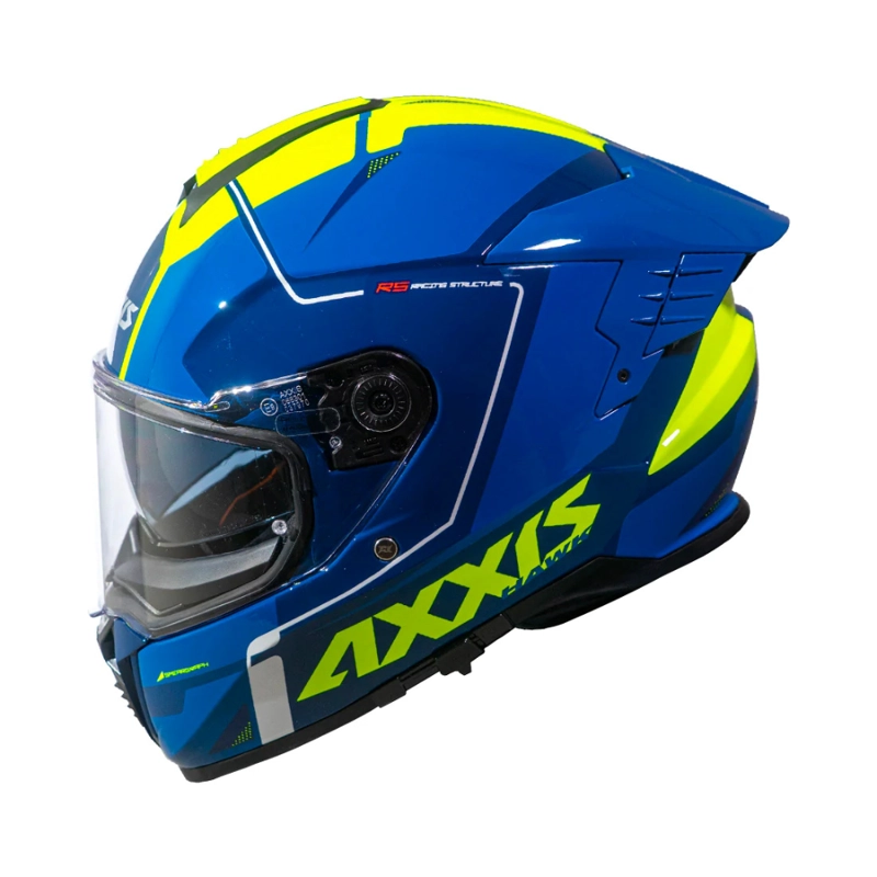 CASCO PARA MOTO AXXIS FF122 SV HAWK SPEAR C13 AMARILLO FLUOR BRILLO - 3