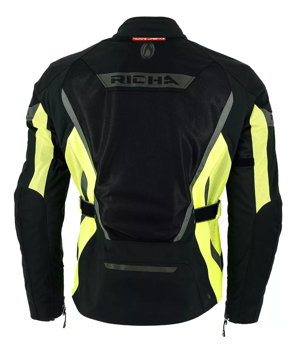CHAQUETA PARA MOTO RICHA SCIROCCO FLUOR YELLOW - 2