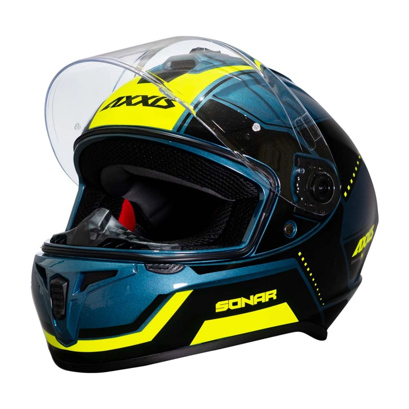 CASCO DE MOTO AXXIS DRAKEN S SONAR E17 AZUL BRILLO - 3
