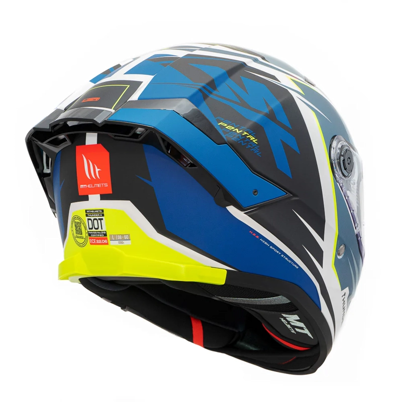 CASCO DE MOTO MT THUNDER 4 SV PENTAL A7 AZUL MATE M + PINLOCK MT-V-28 - 3