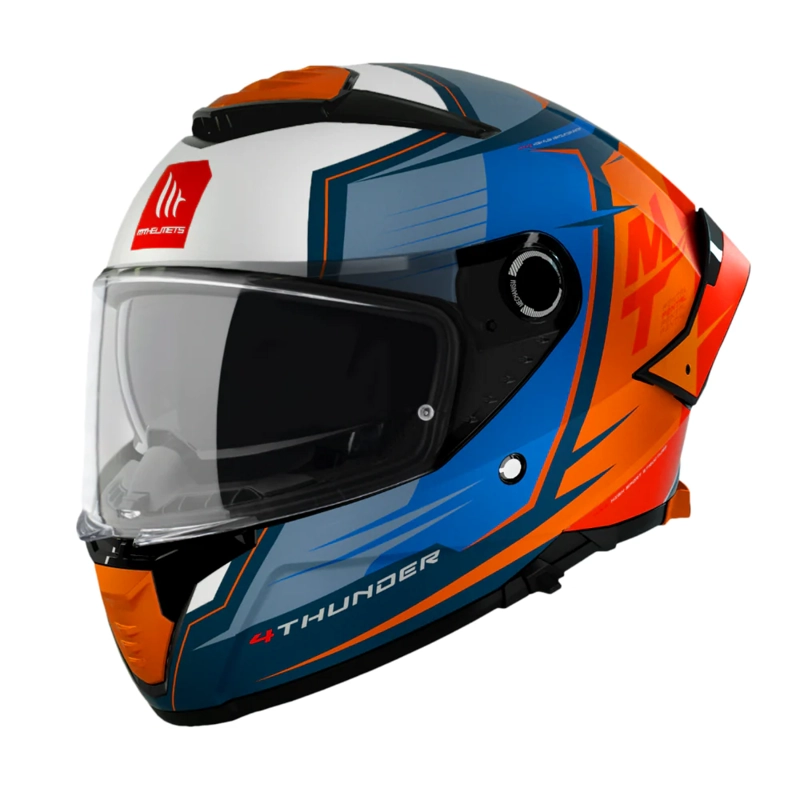 CASCO DE MOTO MT THUNDER 4 SV PENTAL B4 NARANJA PERLA MATE XS + PINLOCK MT-V-28 - 1