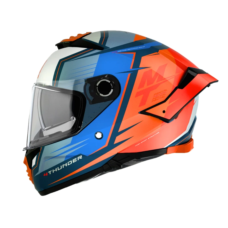 CASCO DE MOTO MT THUNDER 4 SV PENTAL B4 NARANJA PERLA MATE XS + PINLOCK MT-V-28 - 2