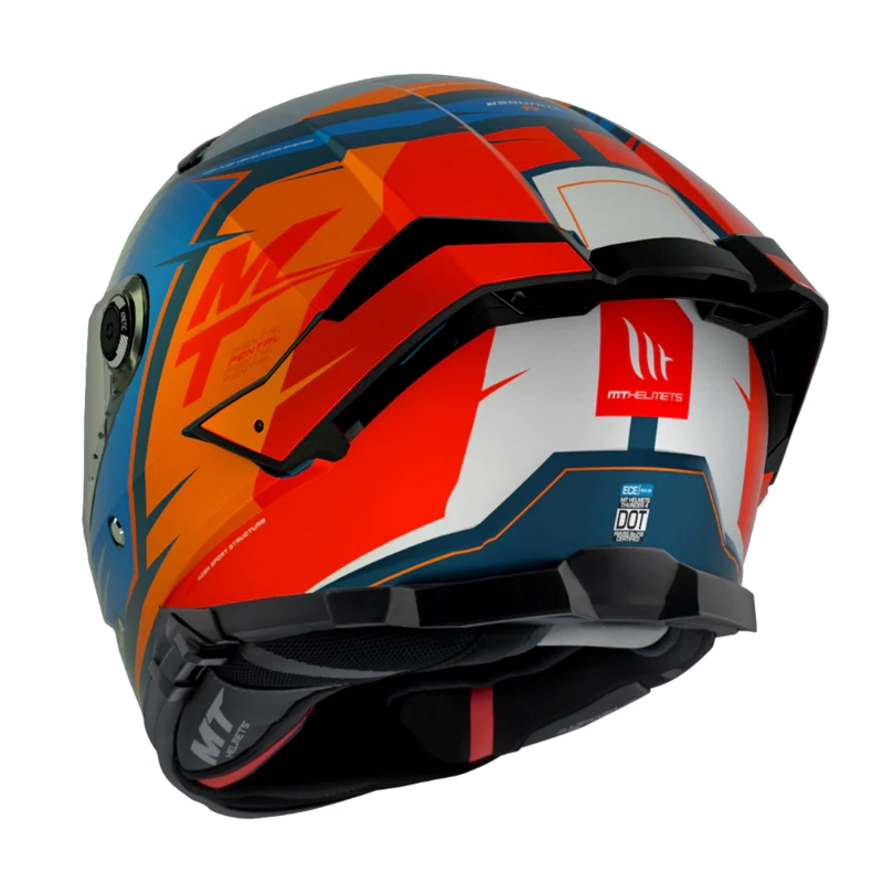 CASCO DE MOTO MT THUNDER 4 SV PENTAL B4 NARANJA PERLA MATE XS + PINLOCK MT-V-28 - 3