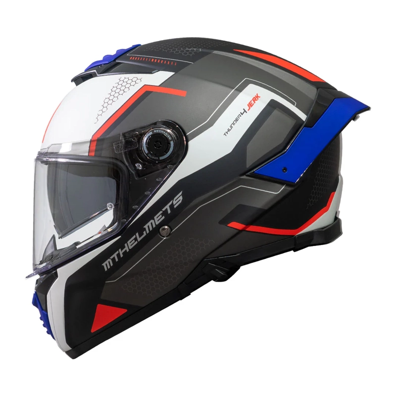 CASCO DE MOTO MT THUNDER 4 SV JERK B7 AZUL PERLA MATE M + PINLOCK MT-V-28 - 2