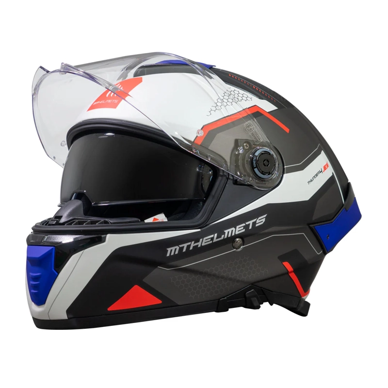 CASCO DE MOTO MT THUNDER 4 SV JERK B7 AZUL PERLA MATE M + PINLOCK MT-V-28 - 3