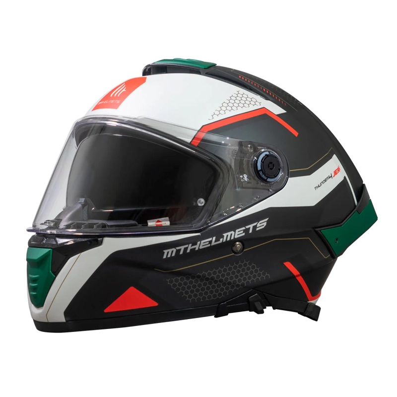 CASCO DE MOTO MT  THUNDER 4 SV JERK B6 VERDE PERLA MATE S + PINLOCK MT-V-28 - 1