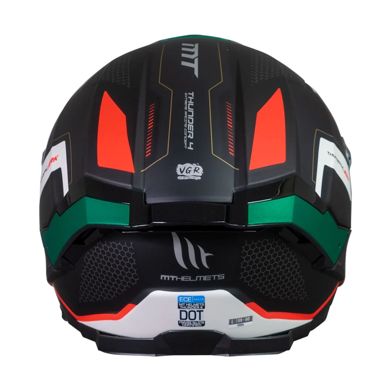 CASCO DE MOTO MT  THUNDER 4 SV JERK B6 VERDE PERLA MATE S + PINLOCK MT-V-28 - 5