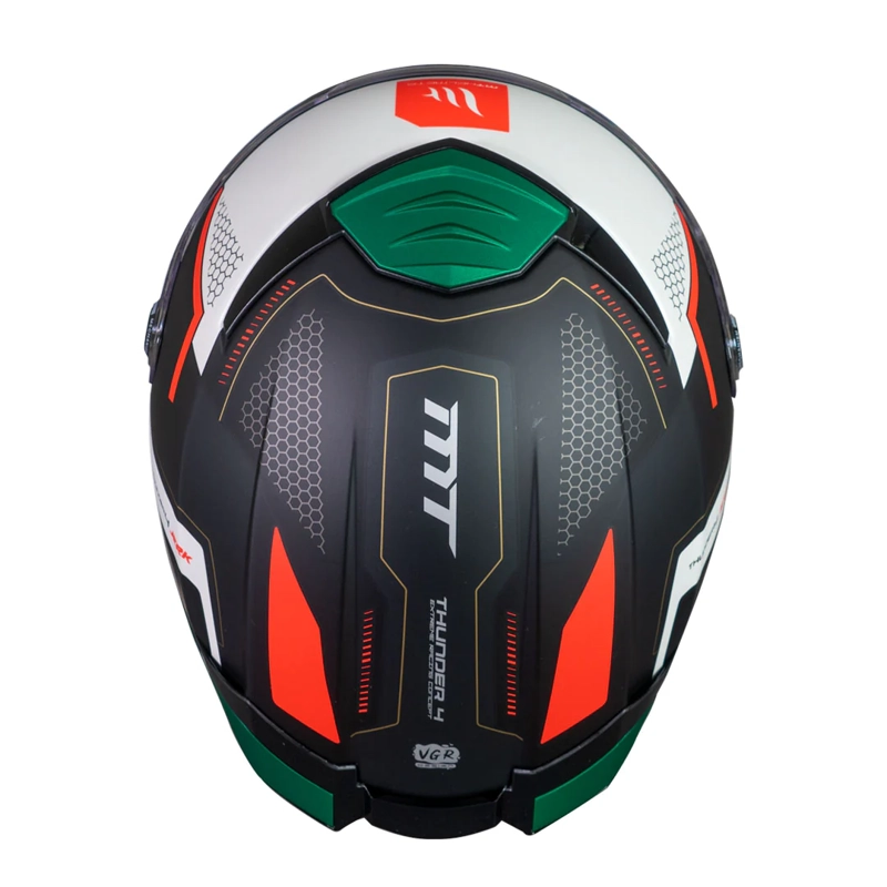 CASCO DE MOTO MT  THUNDER 4 SV JERK B6 VERDE PERLA MATE S + PINLOCK MT-V-28 - 6