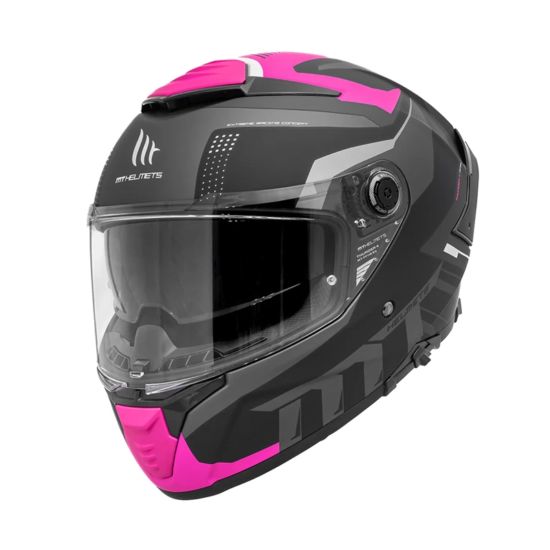 CASCO DE MOTO MT THUNDER 4 SV GOBLIN B8 ROSA FLUOR MATE XS + PINLOCK MT-V-28 - 1