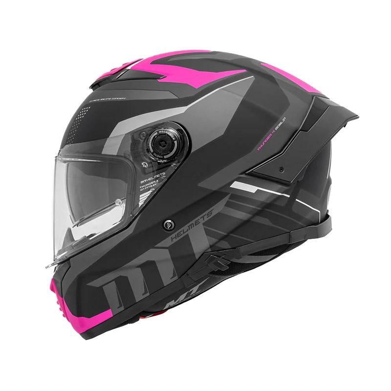 CASCO DE MOTO MT THUNDER 4 SV GOBLIN B8 ROSA FLUOR MATE XS + PINLOCK MT-V-28 - 2