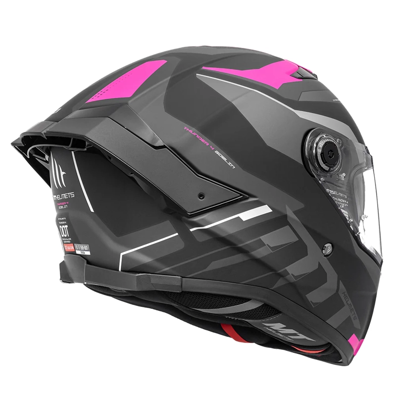 CASCO DE MOTO MT THUNDER 4 SV GOBLIN B8 ROSA FLUOR MATE XS + PINLOCK MT-V-28 - 3