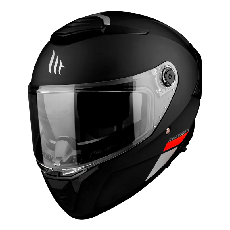 CASCO DE MOTO MT THUNDER 4 SV SOLID A1 NEGRO MATE S + PINLOCK MT-V-28 - 1