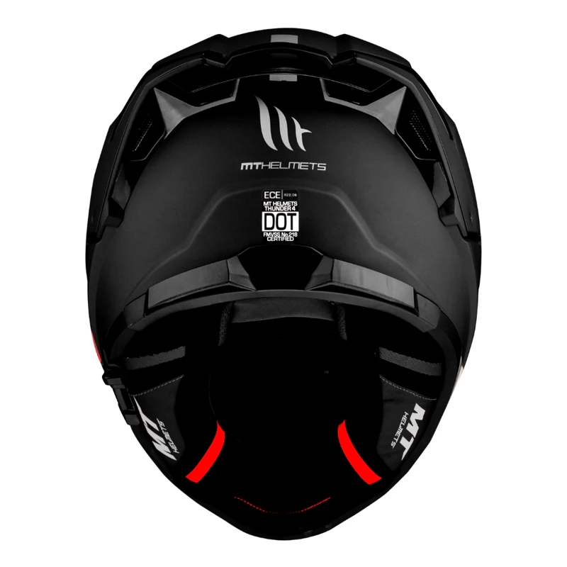 CASCO DE MOTO MT THUNDER 4 SV SOLID A1 NEGRO MATE S + PINLOCK MT-V-28 - 5