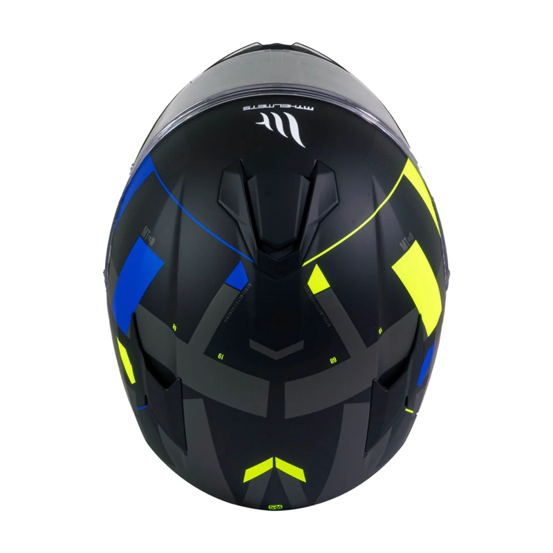 CASCO DE MOTO MT TARGO VENERIS A1 AZUL MATE - 5