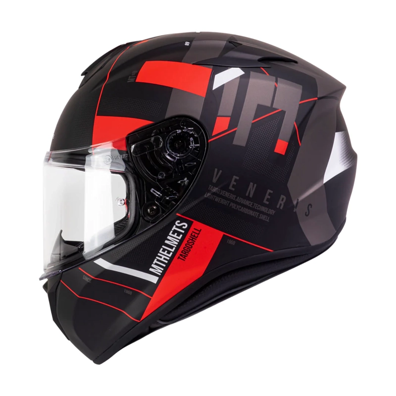 CASCO DE MOTO MT TARGO VENERIS A4 ROJO MATE - 3