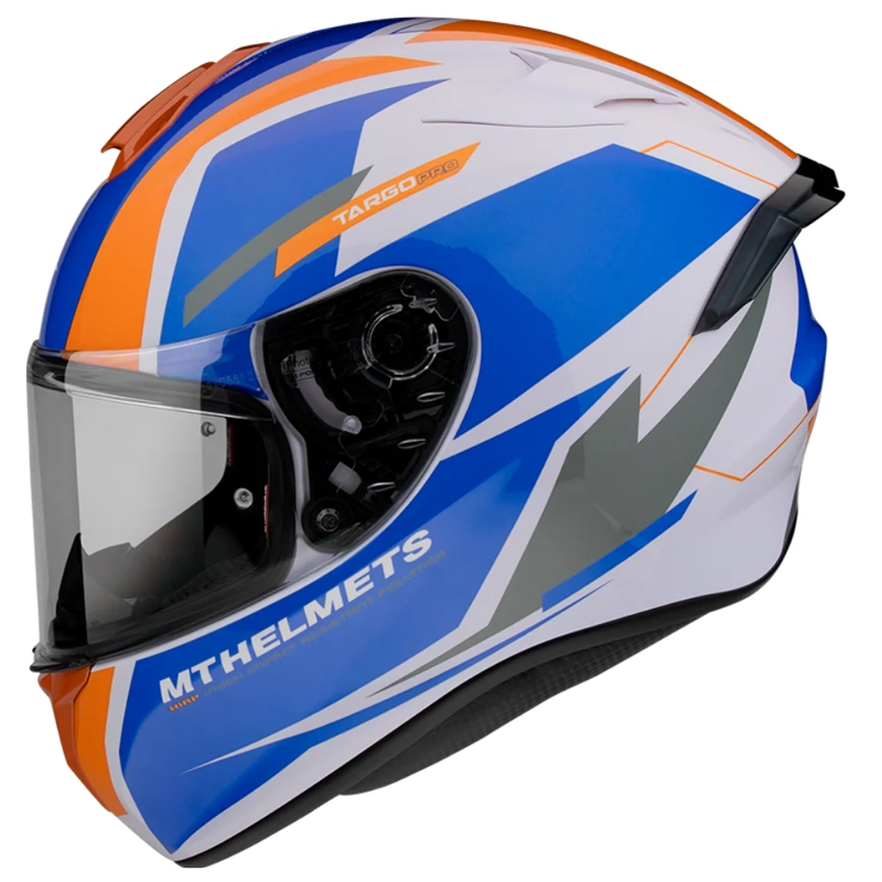 CASCO PARA  MOTO MT FF106 TARGO PRO SOUND D4 NARANJA PERLA BRILLO - 2