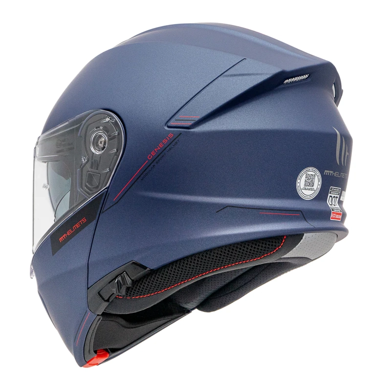 CASCO PARA MOTO MT FU935SV GENESIS SV SOLID A7 AZUL MATE - 4