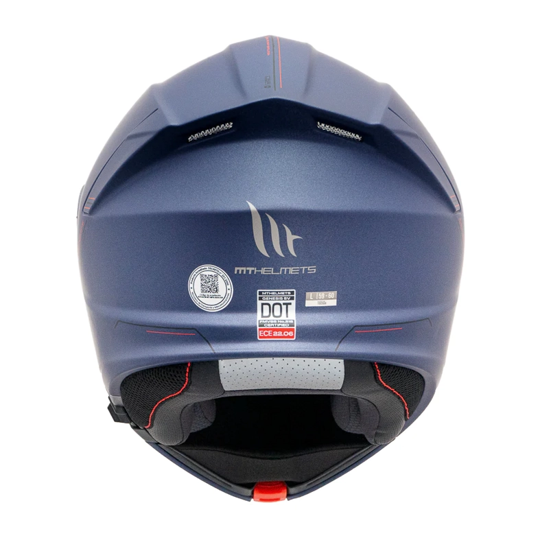 CASCO PARA MOTO MT FU935SV GENESIS SV SOLID A7 AZUL MATE - 5