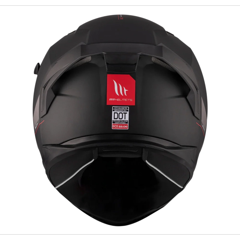 CASCO PARA MOTO MT FF128SV BRAKER SV SOLID A1 NEGRO MATE - 5