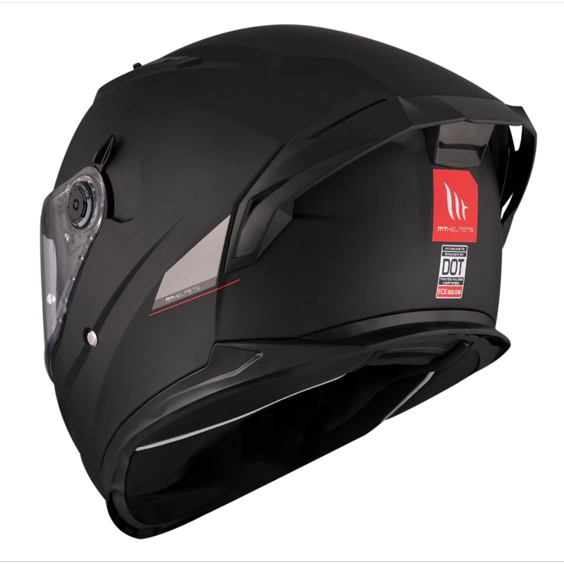 CASCO PARA MOTO MT FF128SV BRAKER SV SOLID A1 NEGRO MATE - 6