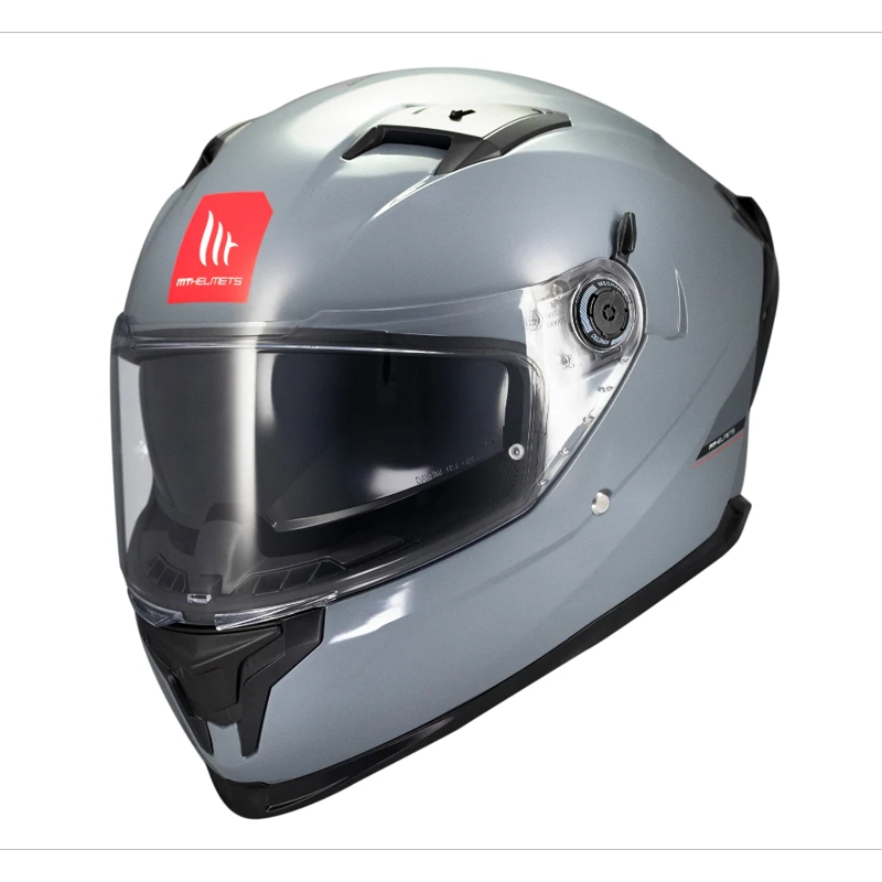 CASCO PARA MOTO MT FF128SV BRAKER SV SOLID A12 GRIS BRILLO - 1