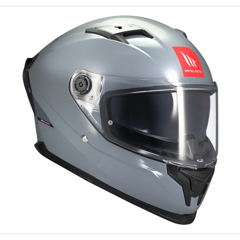 CASCO PARA MOTO MT FF128SV BRAKER SV SOLID A12 GRIS BRILLO - 3