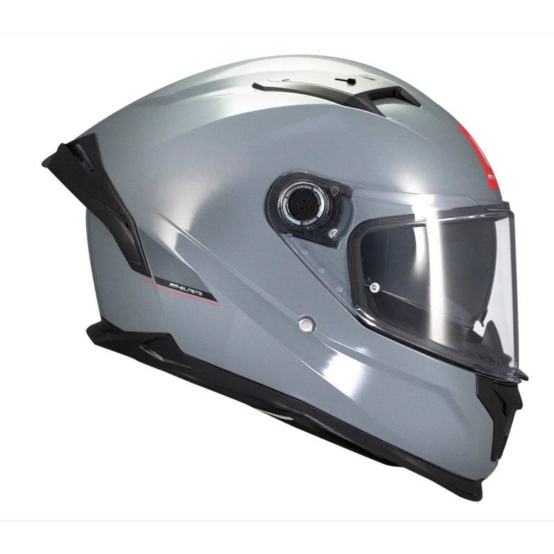 CASCO PARA MOTO MT FF128SV BRAKER SV SOLID A12 GRIS BRILLO - 4