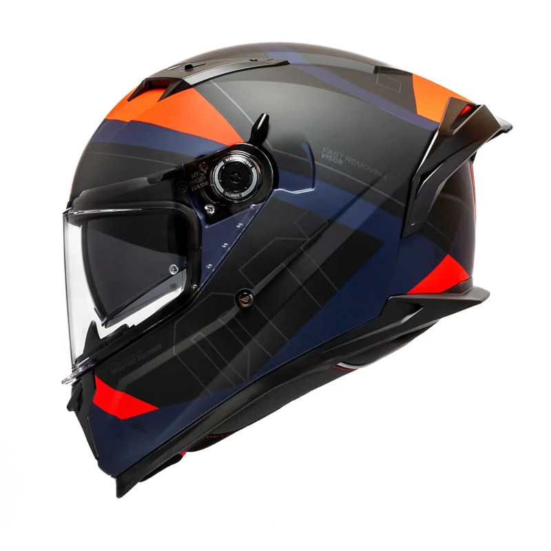 CASCO PARA MOTO MT FF128SV BRAKER SV LAB E5 ROJO MATE - 3