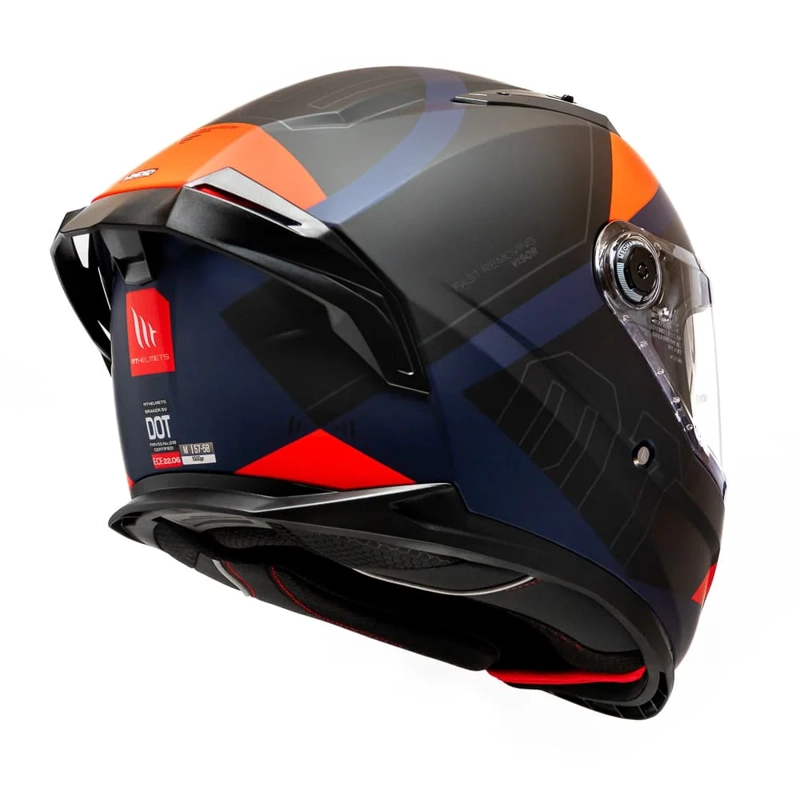 CASCO PARA MOTO MT FF128SV BRAKER SV LAB E5 ROJO MATE - 4