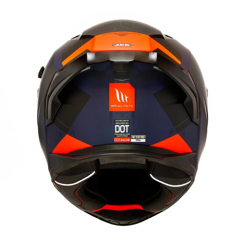 CASCO PARA MOTO MT FF128SV BRAKER SV LAB E5 ROJO MATE - 5