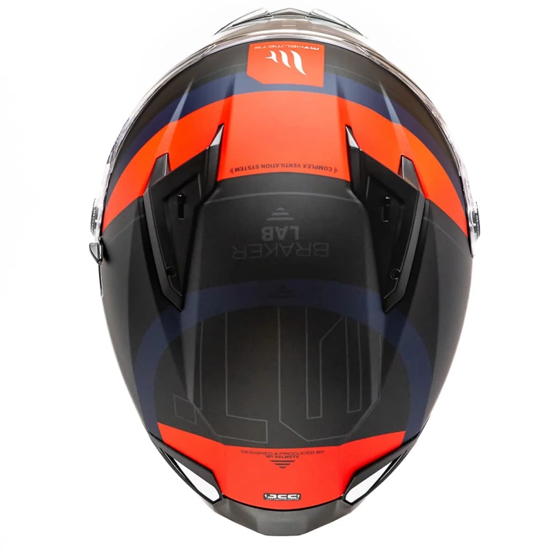 CASCO PARA MOTO MT FF128SV BRAKER SV LAB E5 ROJO MATE - 6