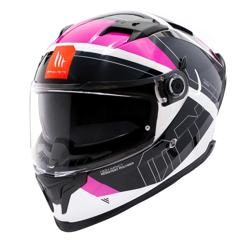 CASCO PARA MOTO MT FF128SV BRAKER SV LAB A8 ROSA BRILLO - 1