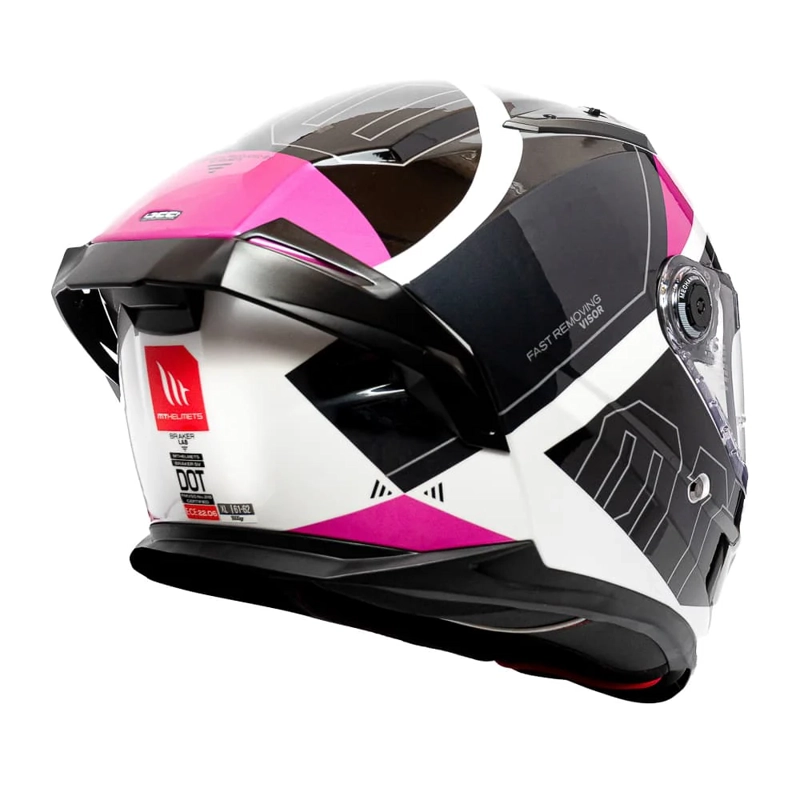 CASCO PARA MOTO MT FF128SV BRAKER SV LAB A8 ROSA BRILLO - 3