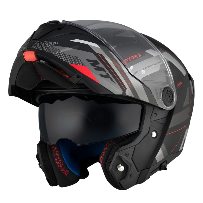 CASCO MT FU404SV ATOM 2 SV BAST D5 ROJO MATE S + PINLOCK - 3