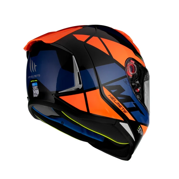 CASCO PARA MOTO MT FF110 REVENGE 2 SCALPEL A4 NARANJA FLUOR MATE - 3