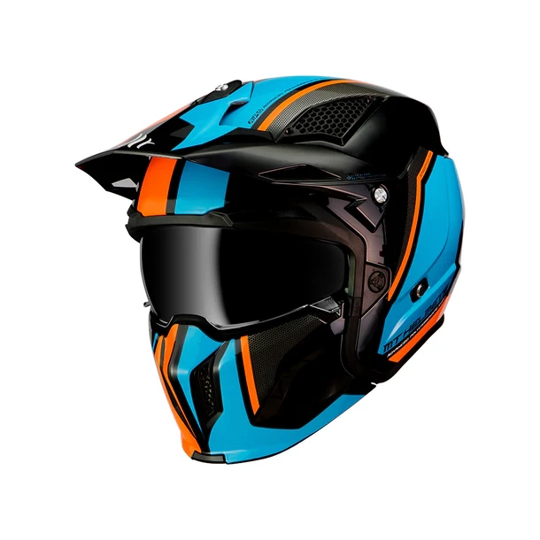 CASCO PARA MOTO MT TR902X STREETFIGHTER SV TWIN A4 NARANJA/FLUOR BRILLO - 2