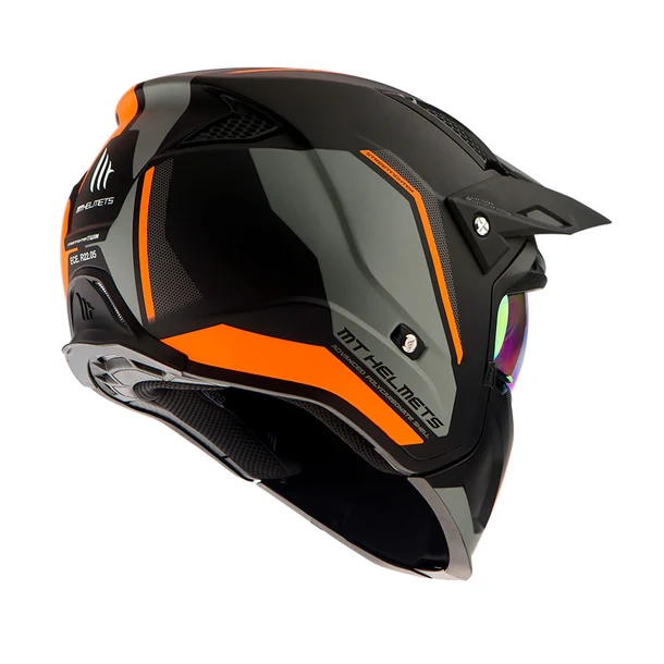 CASCO PARA MOTO MT TR902X STREETFIGHTER SV TWIN C4 NARANJA/FLUOR MATE - 3