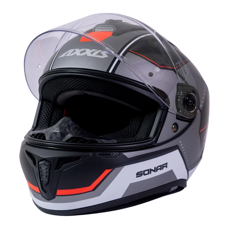 CASCO PARA MOTO AXXIS FF112C DRAKEN S SONAR B15 ROJO FLUOR MATE - 3