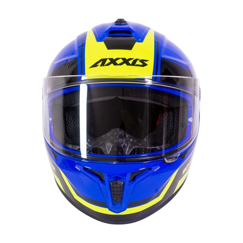 CASCO PARA MOTO AXXIS FF112C DRAKEN S SONAR E7 AZUL BRILLO - 2