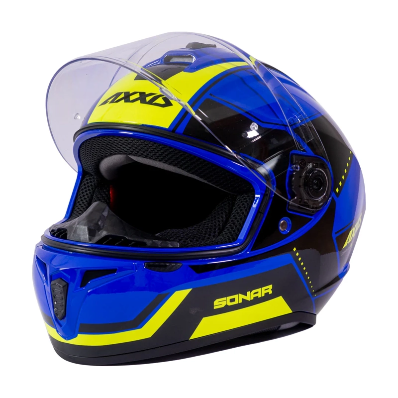 CASCO PARA MOTO AXXIS FF112C DRAKEN S SONAR E7 AZUL BRILLO - 3